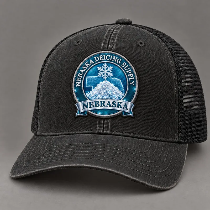 Nebraska Deicing Supply trucker hat with state badge