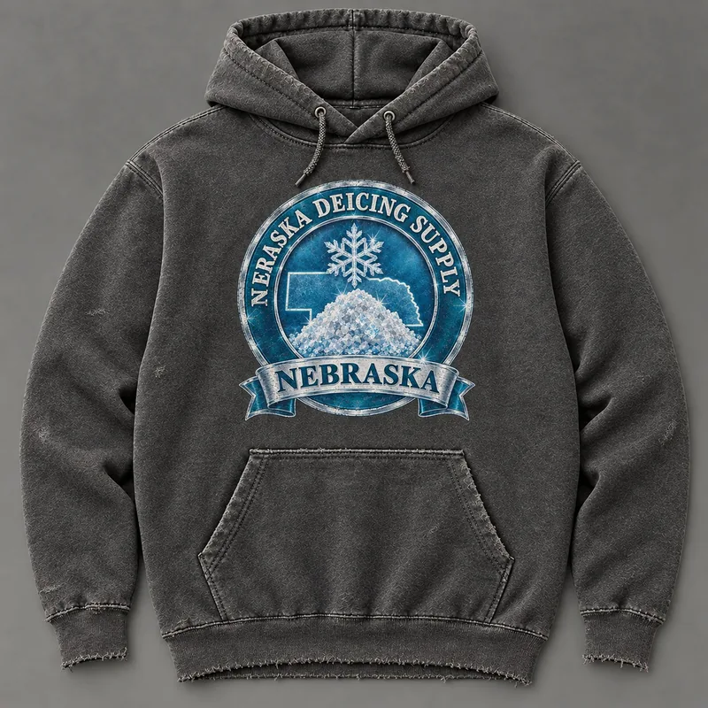 Nebraska Deicing Supply hoodie with state badge